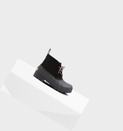 Black / Grey Hunter Original Short Insulated Men's Ankle Boots | 721EMOWTD