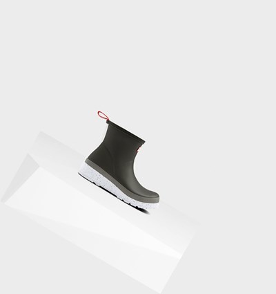 Black / Grey Hunter Original Short Speckle Rain Women's Play Boots | 297VMCBRL