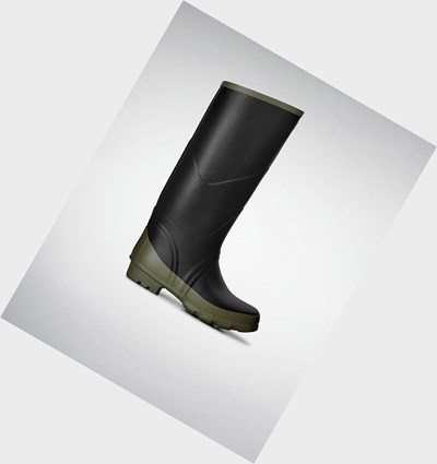 Black Hunter Argyll Bullseye Full Knee Women's Rain Boots | 817VHXGNQ