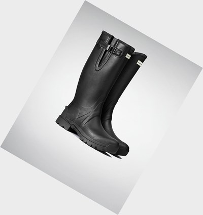 Black Hunter Balmoral Adjustable 3Mm Neoprene Men's Rain Boots | 975ZOMUAJ