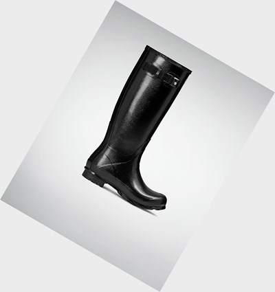 Black Hunter Norris Field Gloss Women's Rain Boots | 031JLXCKH