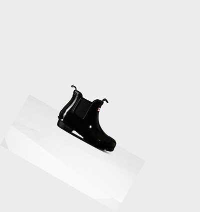 Black Hunter Original Big Gloss Kids' Chelsea Boots | 956QXWVDA