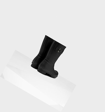 Black Hunter Original Exploded Logo Texture Women's Rain Boots | 462QKZDOL