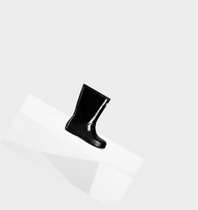 Black Hunter Original First Classic Gloss Kids' Rain Boots | 542ZIXPRQ