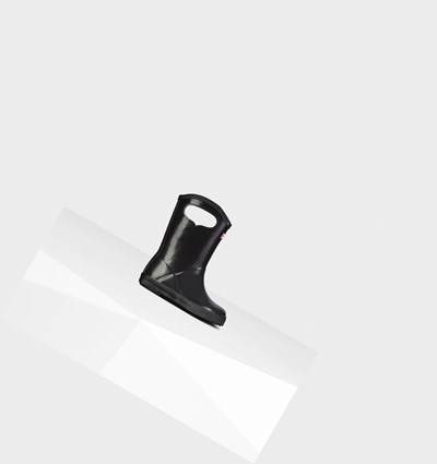 Black Hunter Original First Classic Grab Handle Gloss Kids' Rain Boots | 830HPCIRD