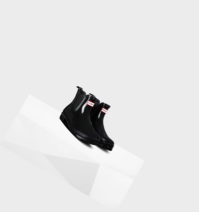 Black Hunter Original Gloss Women's Chelsea Boots | 381ATOYQV