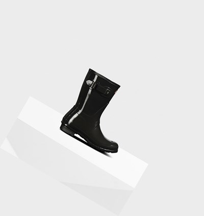 Black Hunter Original Gloss Women's Rain Boots | 914JVZBXF