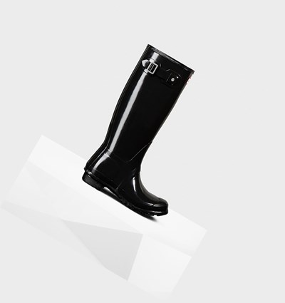 Black Hunter Original Gloss Women's Rain Boots | 987HZVJNL