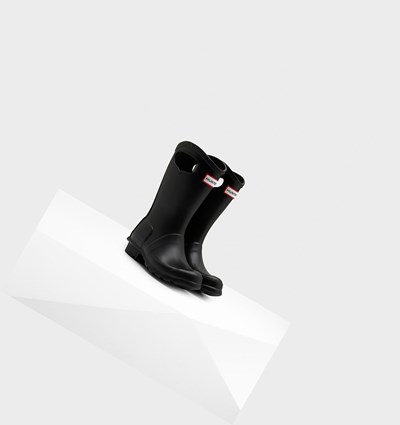 Black Hunter Original Grab Handle Kids' Rain Boots | 523ODYBEA