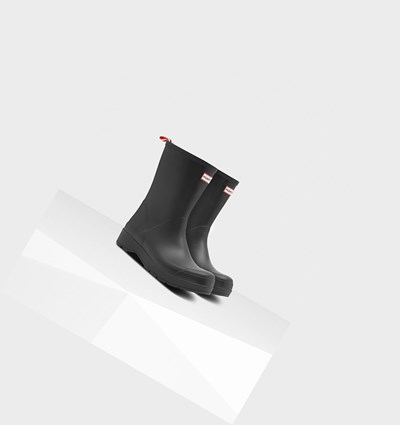 Black Hunter Original Mid-Height Rain Men's Play Boots | 159NFAMUW