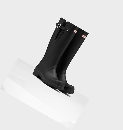 Black Hunter Original Side Adjustable Men's Rain Boots | 356EWQIHX