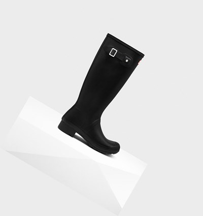 Black Hunter Original Tour Foldable Women's Rain Boots | 692PMCEXN