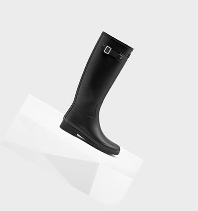 Black Hunter Refined Slim Fit Women's Rain Boots | 957ELWVNA