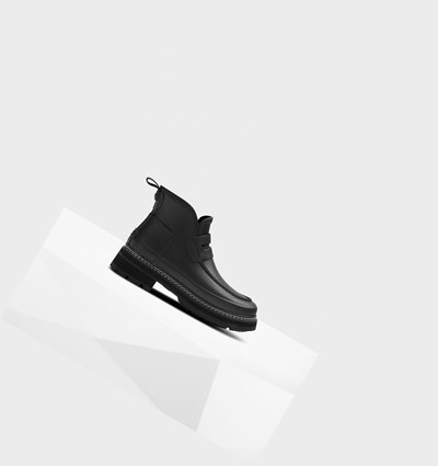 Black Hunter Refined Stitch Detail Loafers Women's Chelsea Boots | 627SMNTAD