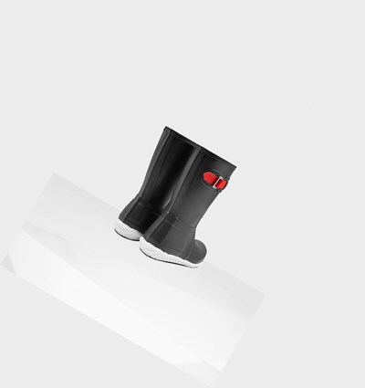 Black / Red Hunter Original Flat Heel Calendar Sole Women's Rain Boots | 850MEYHIU