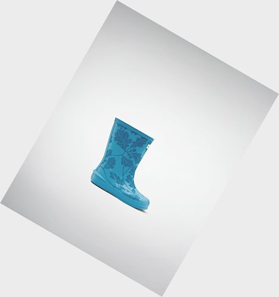 Blue Hunter Original First National Trust Print Kids' Rain Boots | 357TWHRIQ