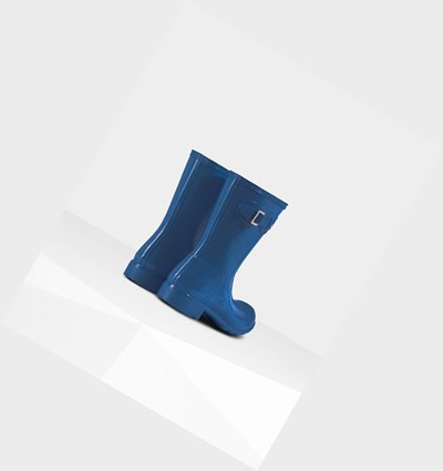 Blue Hunter Original Tour Foldable Gloss Women's Rain Boots | 849NBLMVJ