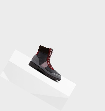 Brown / Grey Red Hunter Original Insulated Women's Ankle Boots | 802VGXJLF