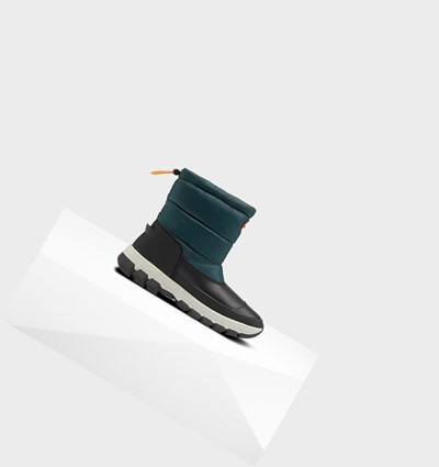 Green / Grey Hunter Original Insulated Short Women's Snow Boots | 287INTHQB