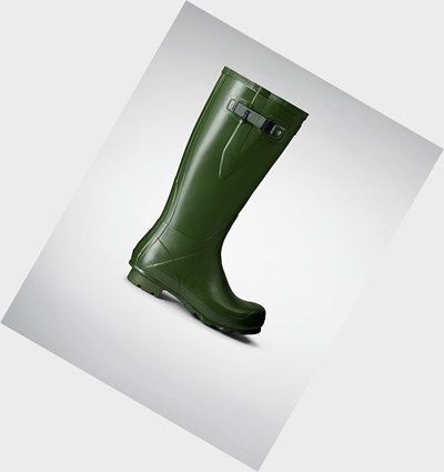 Green Hunter Norris Field Side Adjustable Men's Rain Boots | 831QLHRAW
