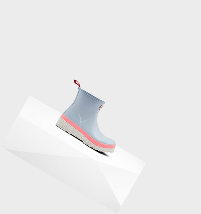 Grey / Pink Hunter Original Short Speckle Rain Women's Play Boots | 890VQHKWP