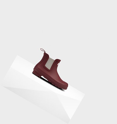 Grey Red / Turquoise Light Grey Hunter Original Women's Chelsea Boots | 152UYJPSM