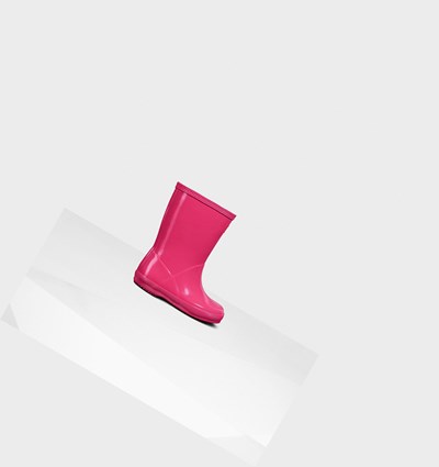 Light Pink Hunter Original First Classic Gloss Kids' Rain Boots | 351RVUSZL