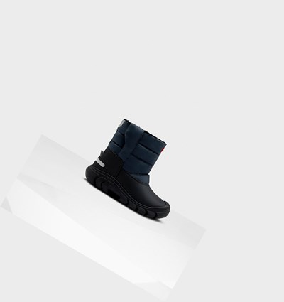 Navy / Black Hunter Original Big Insulated Kids' Snow Boots | 983NITLHZ