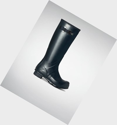 Navy Hunter Norris Field Men's Rain Boots | 419SLRGQD