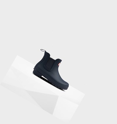 Navy Hunter Original Insulated Women's Chelsea Boots | 041NACJGX