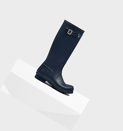 Navy Hunter Original Men's Rain Boots | 209GCQWHZ