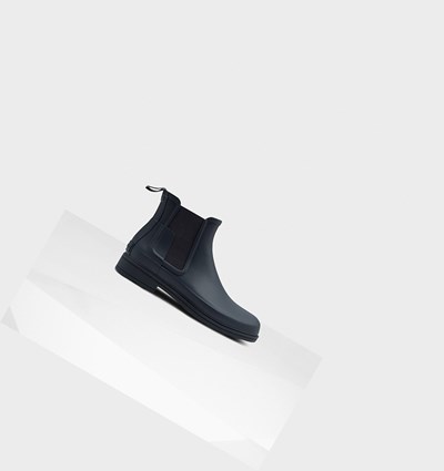 Navy Hunter Refined Slim Fit Men's Chelsea Boots | 914UXQIFN