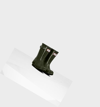 Olive Hunter Original Little Gloss Kids' Rain Boots | 761ZXDFWN