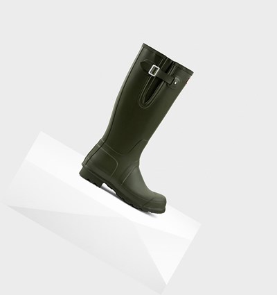 Olive Hunter Original Side Adjustable Men's Rain Boots | 035DLKHGN