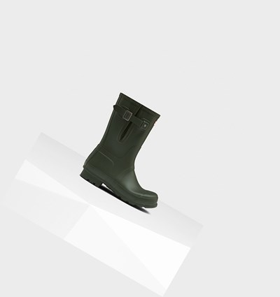 Olive Hunter Original Side Adjustable Men's Rain Boots | 682OMGRFV