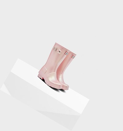 Pink Hunter Original Big Nebula Kids' Rain Boots | 485IFTYCZ
