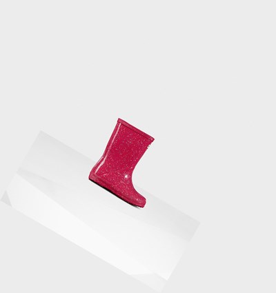 Pink Hunter Original First Giant Glitter Kids' Rain Boots | 098LFOJUN