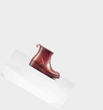 Pink Hunter Original Short Nebula Rain Women's Play Boots | 658XMNQUD