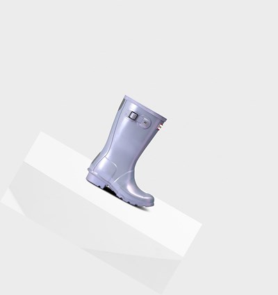 Purple Hunter Original Big Nebula Kids' Rain Boots | 628QMEANL