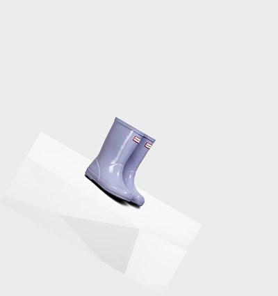 Purple Hunter Original First Classic Gloss Kids' Rain Boots | 865WFSHGN