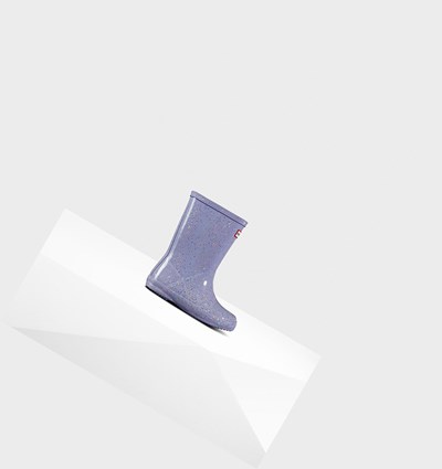 Purple Hunter Original First Giant Glitter Kids' Rain Boots | 198YCFRVO