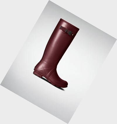 Purple Red Hunter Norris Field Neoprene Lined Women's Rain Boots | 527QRWVBG