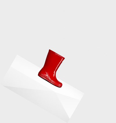 Red Hunter Original First Classic Gloss Kids' Rain Boots | 163OKYWNG