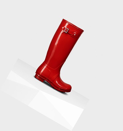 Red Hunter Original Gloss Women's Rain Boots | 140HXOUQP