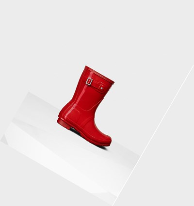 Red Hunter Original Gloss Women's Rain Boots | 863INYLGS
