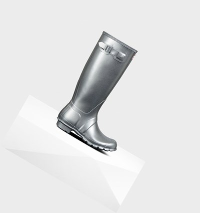 Silver Hunter Original Cosmic Glitter Women's Rain Boots | 547PSYQZR