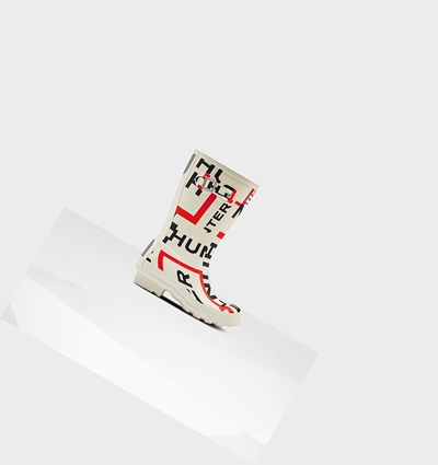 White Hunter Original Big Exploded Logo Kids' Rain Boots | 617DXMVQS