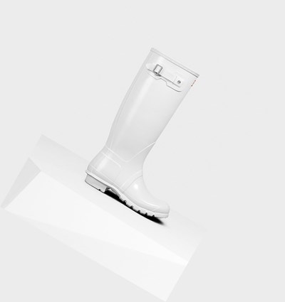White Hunter Original Gloss Women's Rain Boots | 571QTHXMF