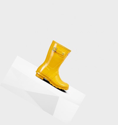 Yellow Hunter Original Gloss Women's Rain Boots | 073LXMCZJ