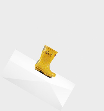 Yellow Hunter Original Little Giant Glitter Kids' Rain Boots | 435IFGEVC